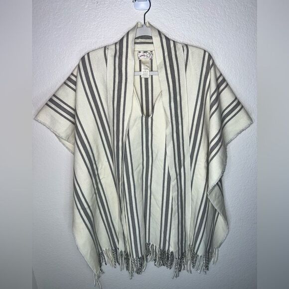 Free People Mountain Top Striped Poncho - Picture 5 of 8